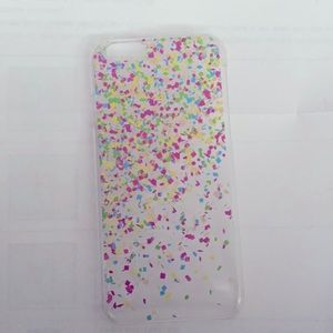 iPhone 6s confetti clear case